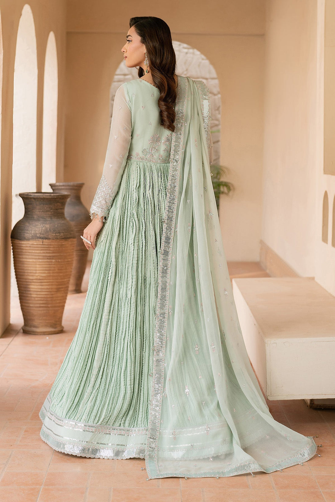 Alizeh | Ready to wear | Green Dress 3 Piece - RTW1020 - House Of Hania