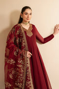 Alizeh | Ready to wear | Maroon Dress 3 piece - RTW1024 - House Of Hania