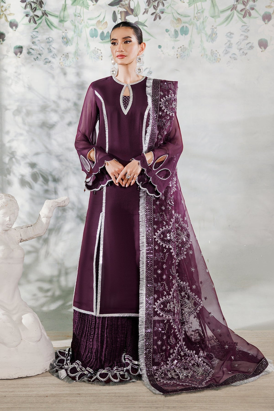 Alizeh | Ready to wear | Purple Dress 3 piece - RTW1023 - House Of Hania