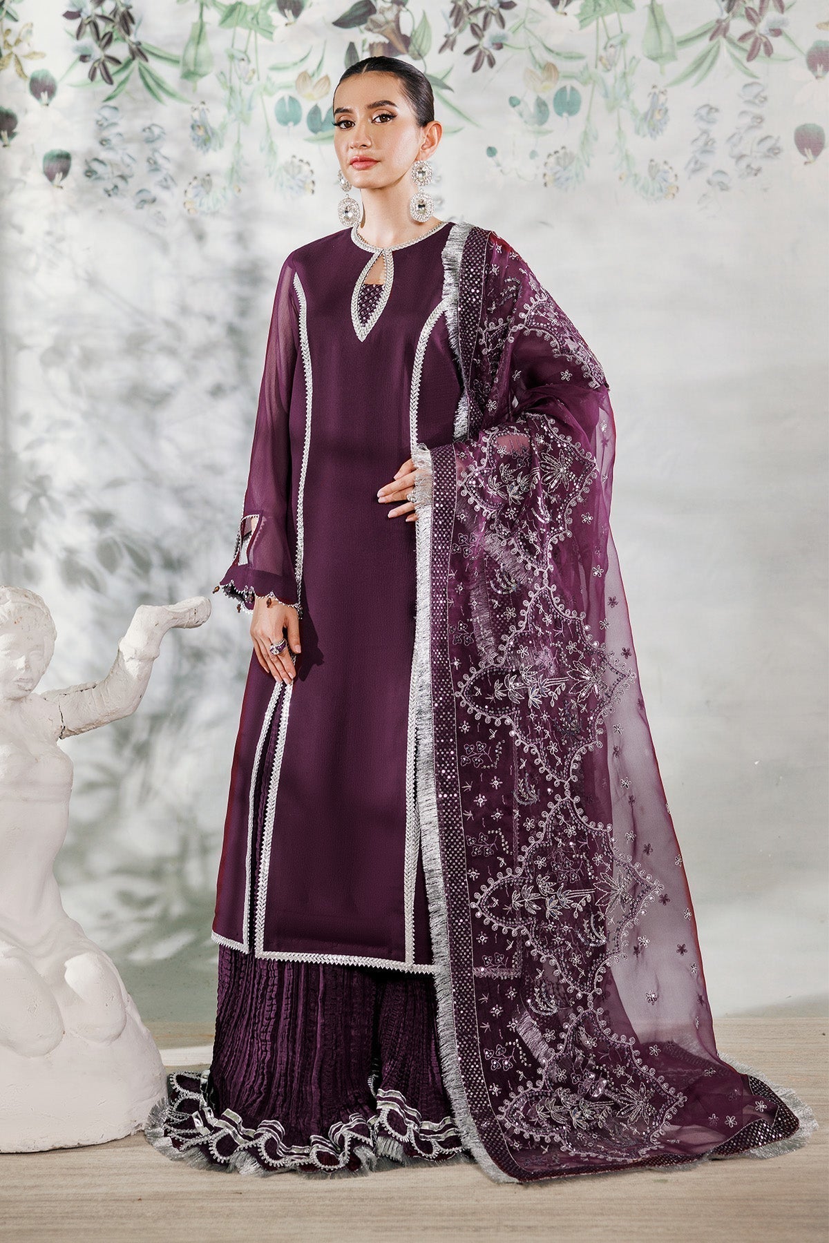 Alizeh | Ready to wear | Purple Dress 3 piece - RTW1023 - House Of Hania
