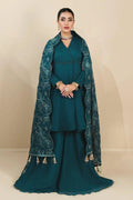 Alizeh | Ready to wear | Sea Green Pepplum 3 piece - RTW1015 - House Of Hania