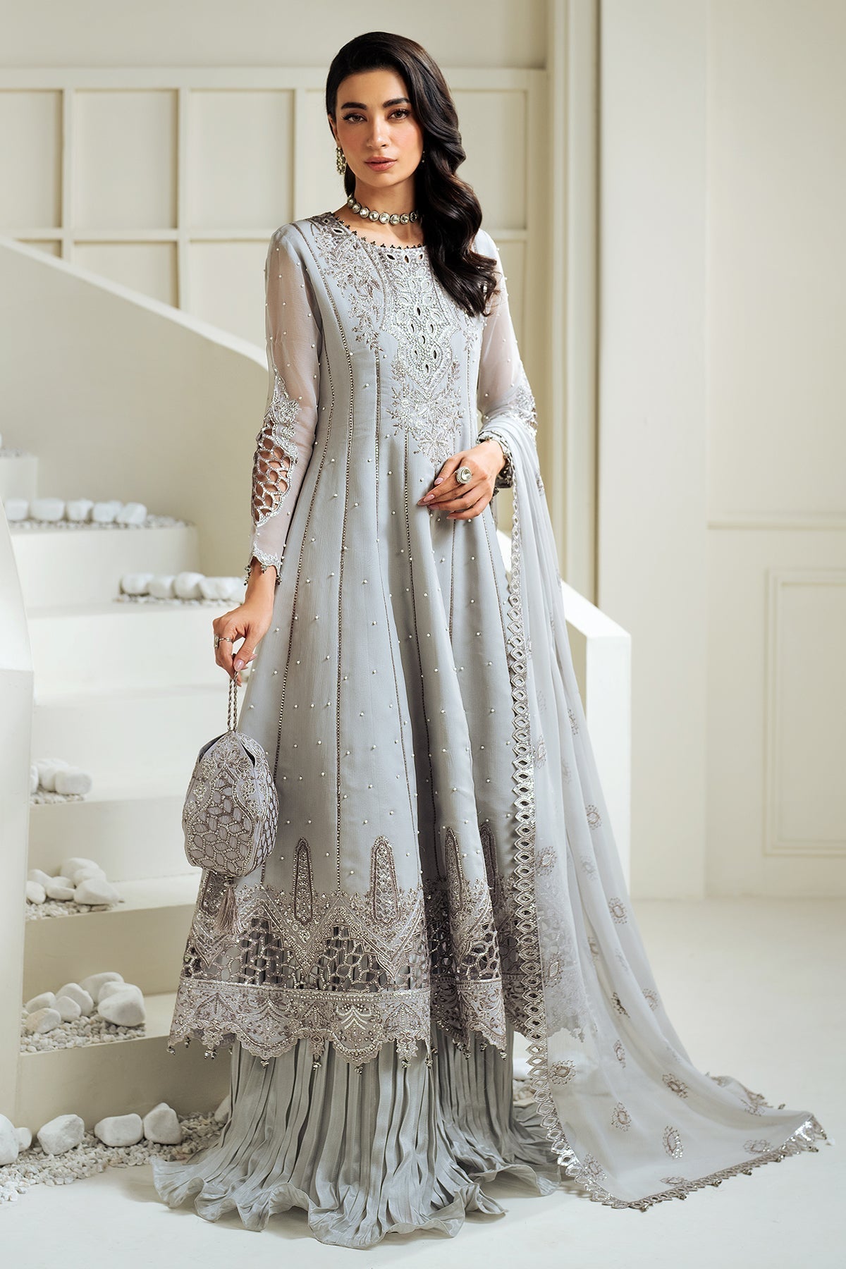 Alizeh | Selene Luxury Chiffon Collection 25 | AF-PS-8002-Luna - House Of Hania