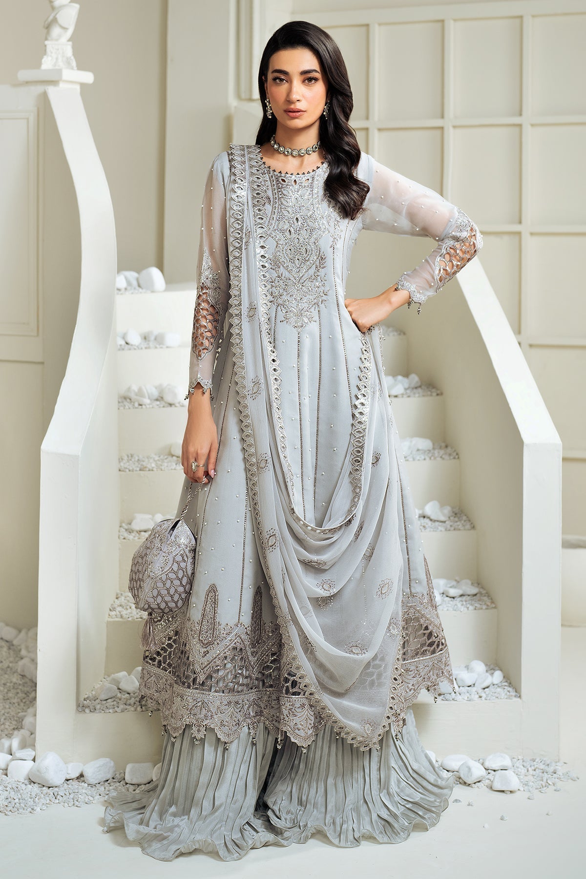 Alizeh | Selene Luxury Chiffon Collection 25 | AF-PS-8002-Luna - House Of Hania