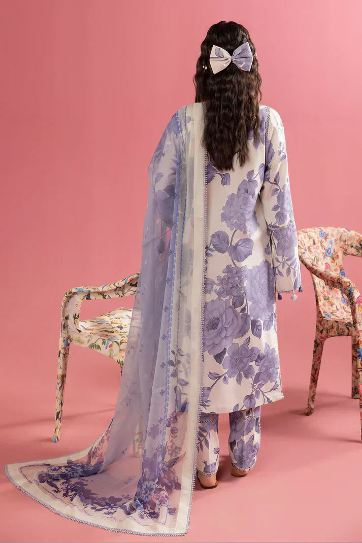 Alizeh | Sheen Lawn Prints 24 | Pearl Mist - House Of Hania