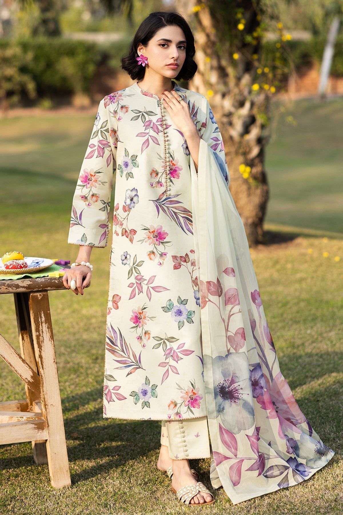 Alizeh | Sheen Lawn Prints 25 | AF-PL-6029-Minday - House Of Hania