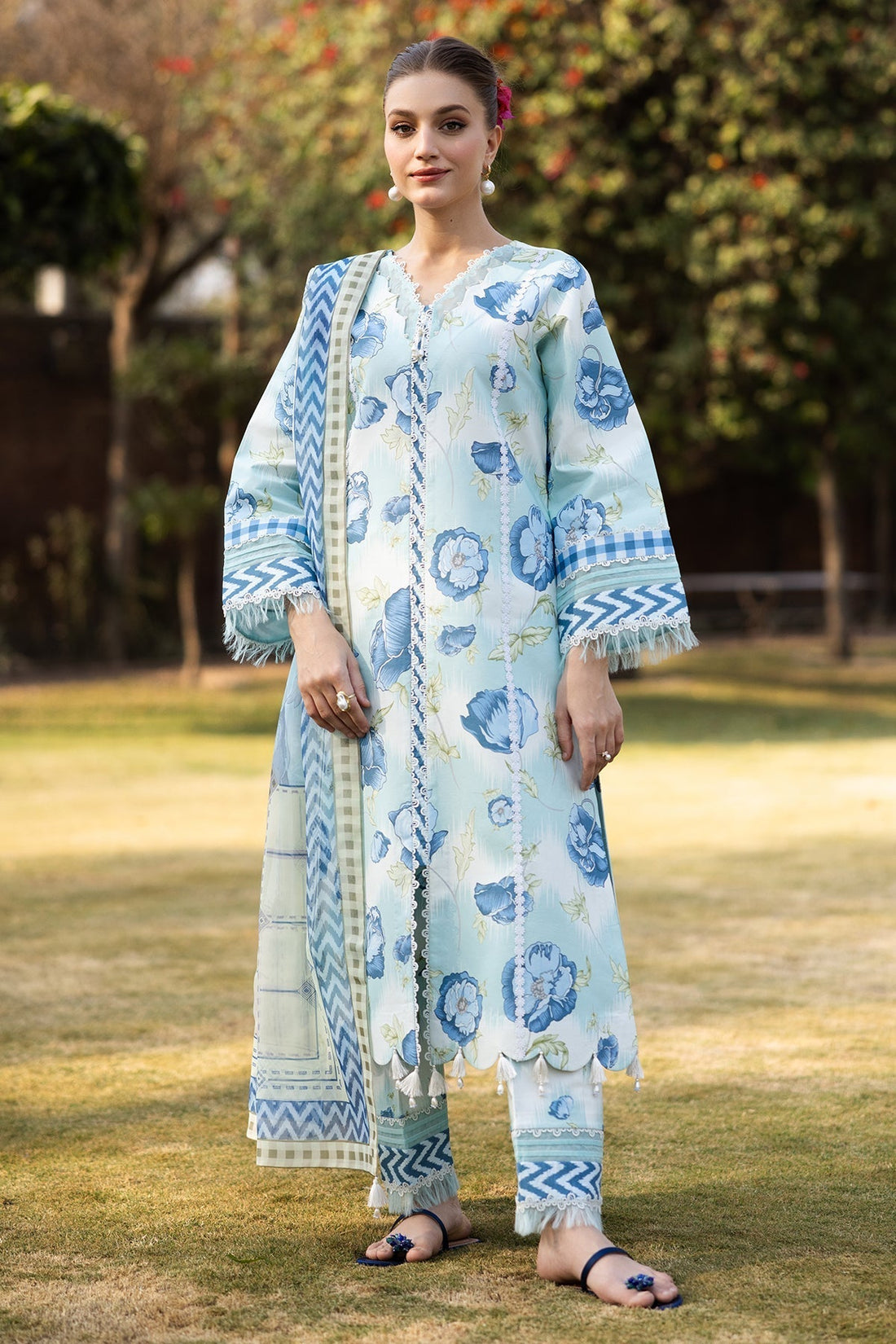 Alizeh | Sheen Lawn Prints 25 | AF-PL-6031-Laya - House Of Hania