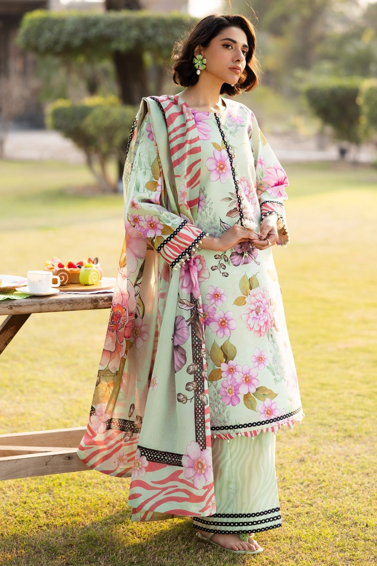 Alizeh | Sheen Lawn Prints 25 | AF-PL-6034-Cleo - House Of Hania