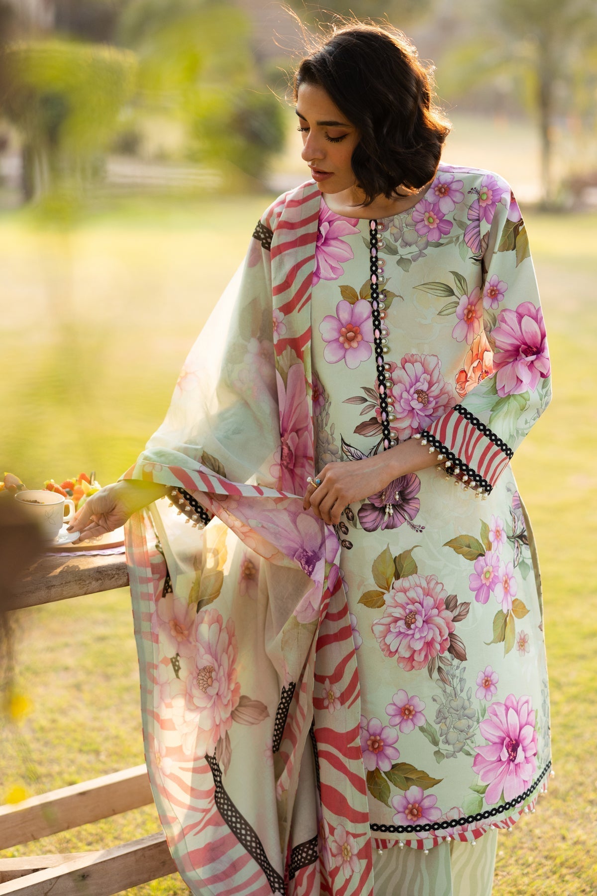 Alizeh | Sheen Lawn Prints 25 | AF-PL-6034-Cleo - House Of Hania