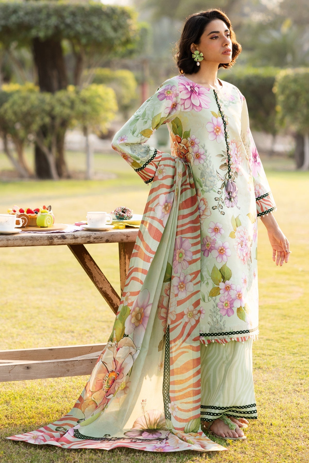 Alizeh | Sheen Lawn Prints 25 | AF-PL-6034-Cleo - House Of Hania