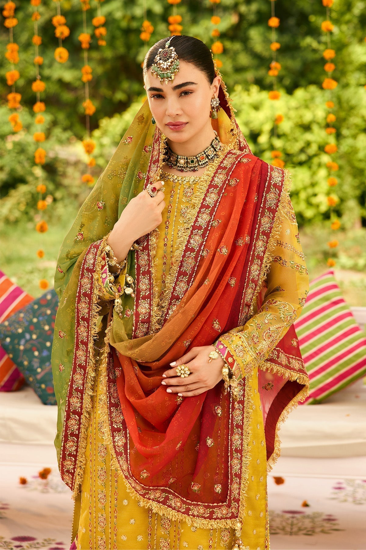 Alizeh | Shehnai The Festive Edit | AF-ZN-2215-Zarposh - House Of Hania