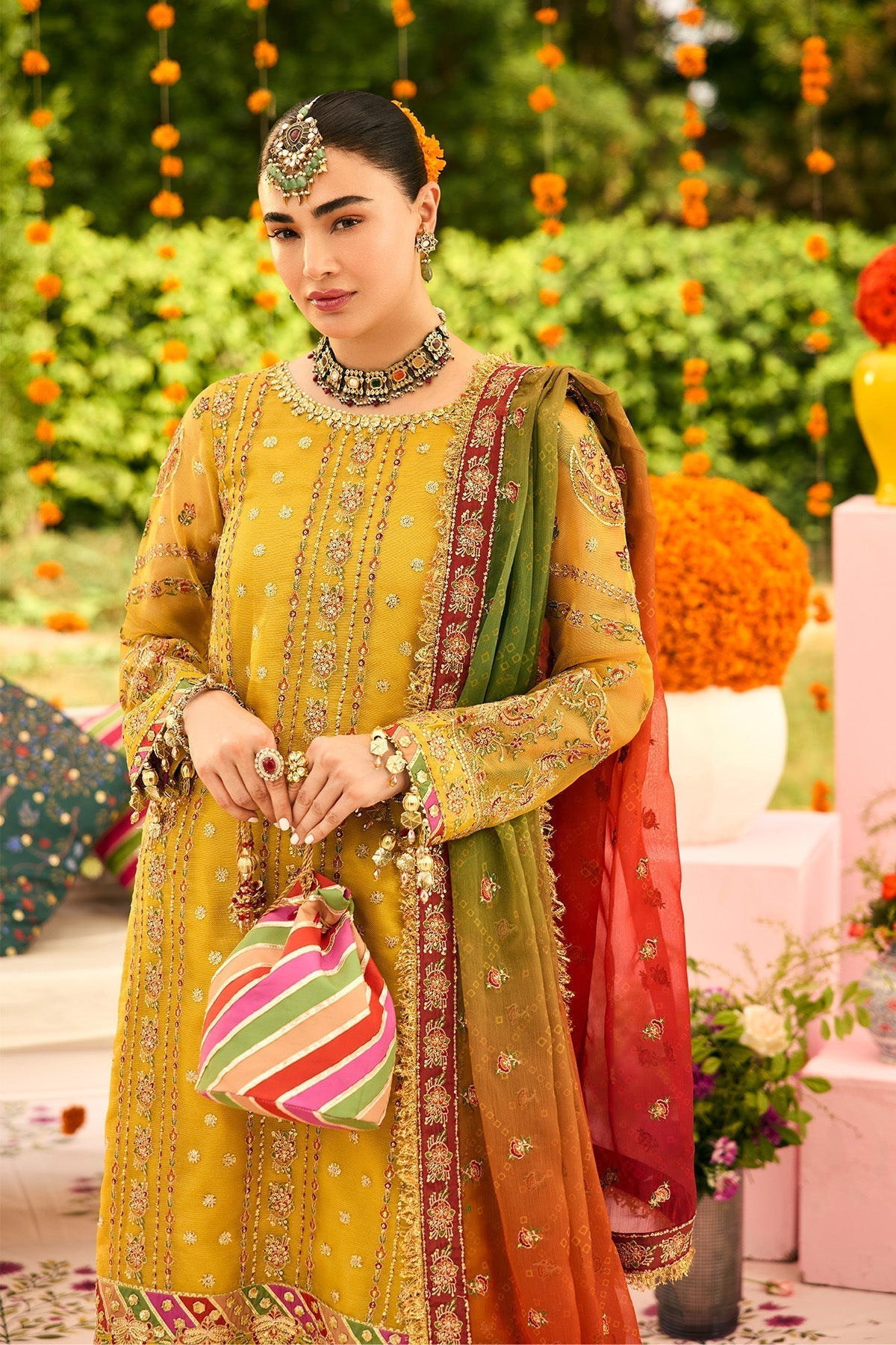 Alizeh | Shehnai The Festive Edit | AF-ZN-2215-Zarposh - House Of Hania