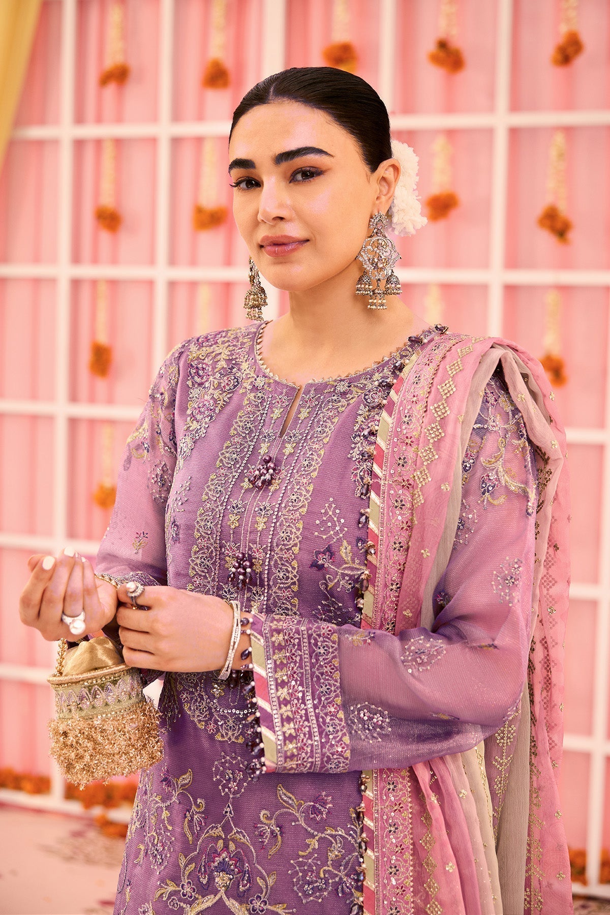 Alizeh | Shehnai The Festive Edit | AF-ZN-2220-Zari - House Of Hania