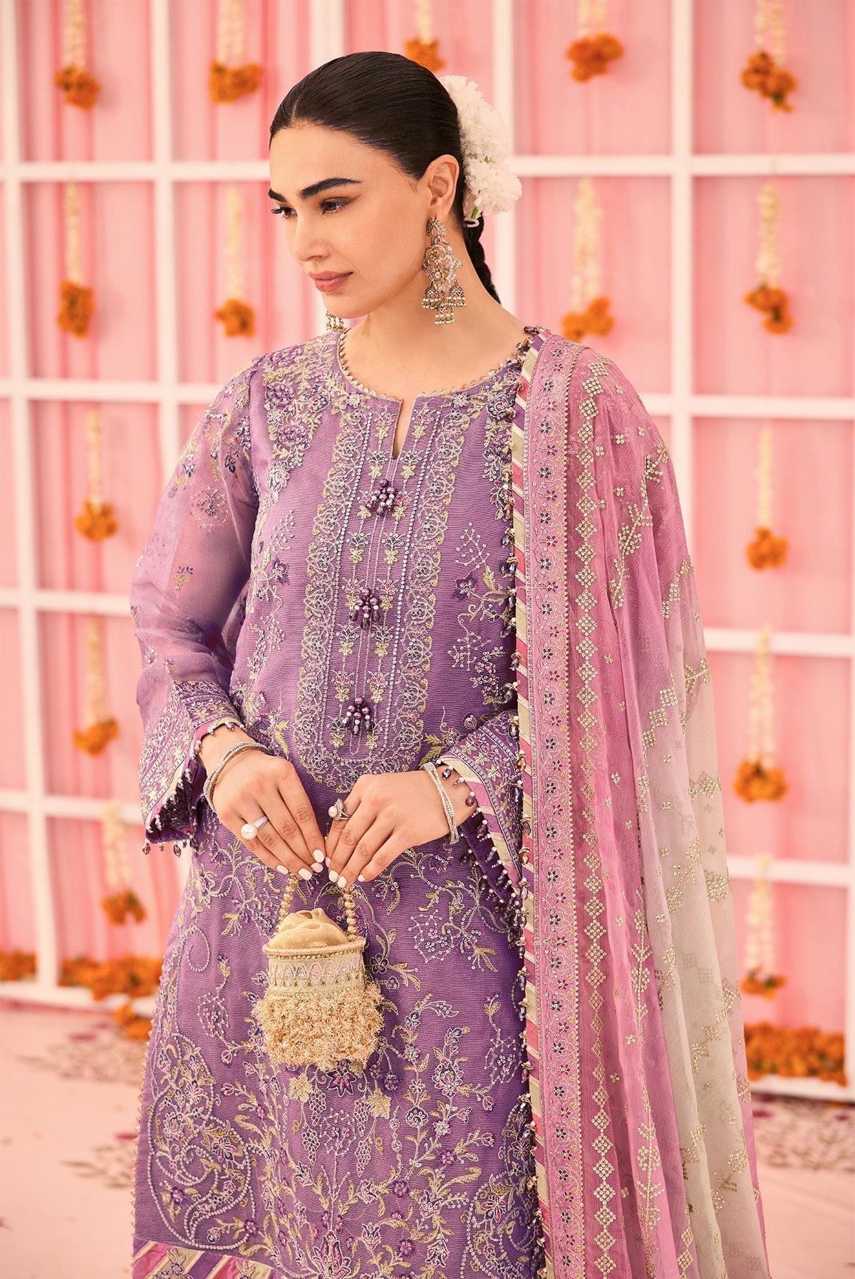 Alizeh | Shehnai The Festive Edit | AF-ZN-2220-Zari - House Of Hania