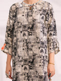 Almirah | Tale of heritage | Black & White Dobby Kurti - AL-LK-1079 - House Of Hania