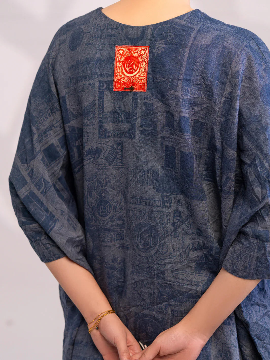 Almirah | Tale of heritage | Blue Denim Kurti - AL-LK-1077 - House Of Hania