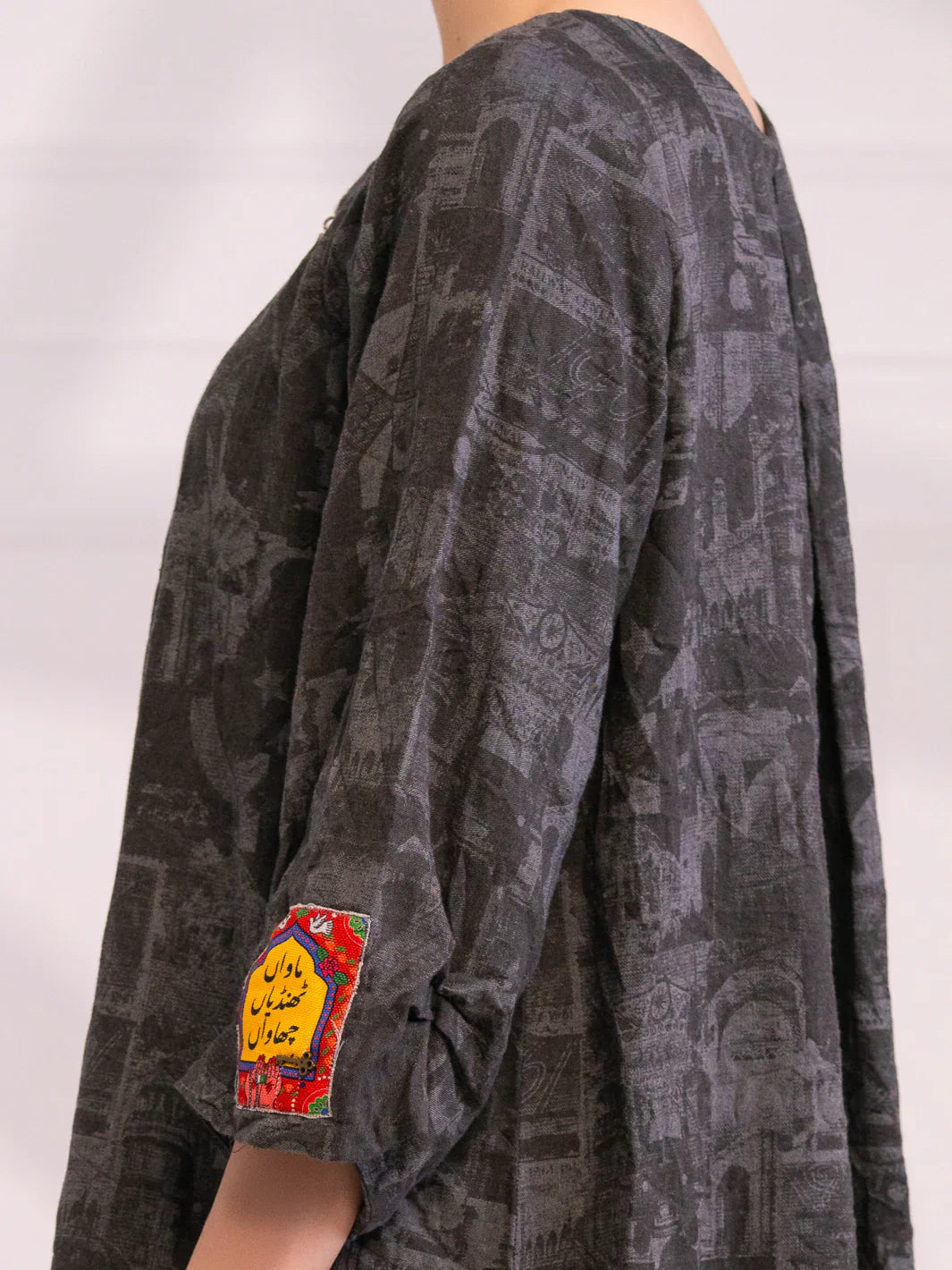 Almirah | Tale of heritage | Charcoal Denim Kurti - AL-LK-1078 - House Of Hania