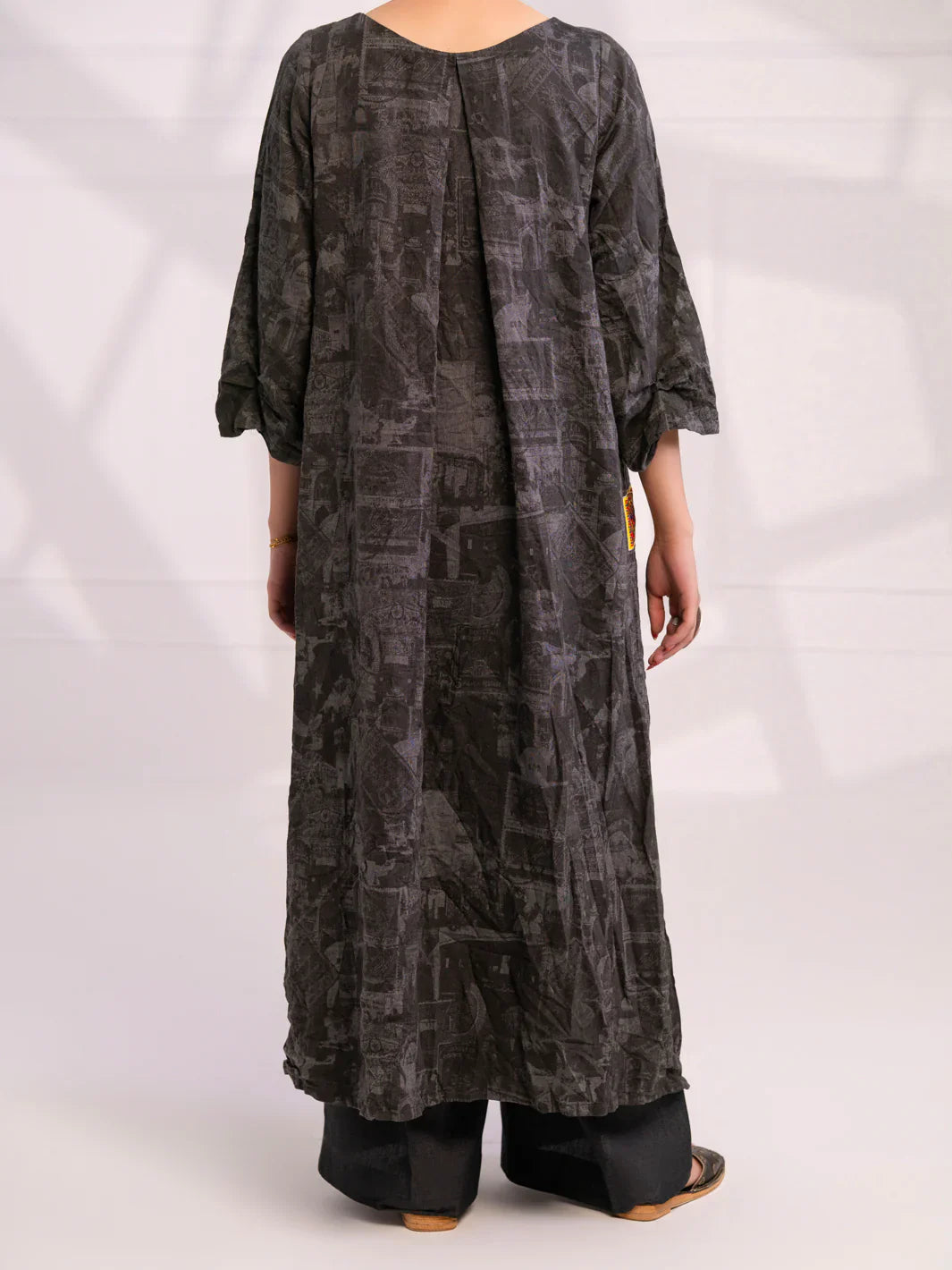 Almirah | Tale of heritage | Charcoal Denim Kurti - AL-LK-1078 - House Of Hania