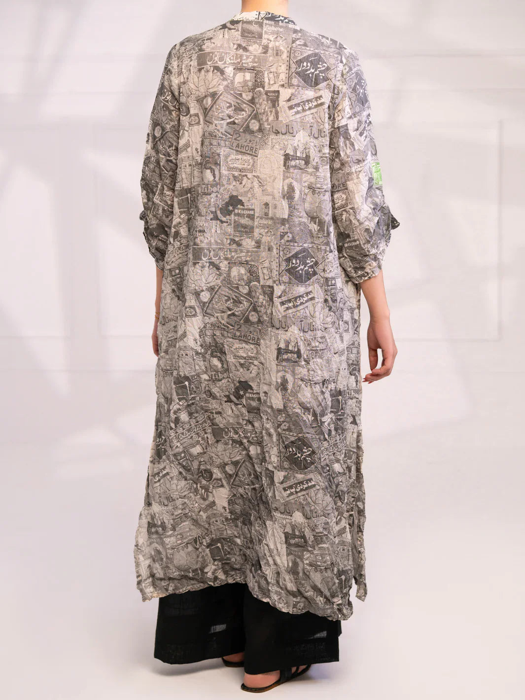 Almirah | Tale of heritage | Grey Dobby Kurti - AL-LK-1081 - House Of Hania