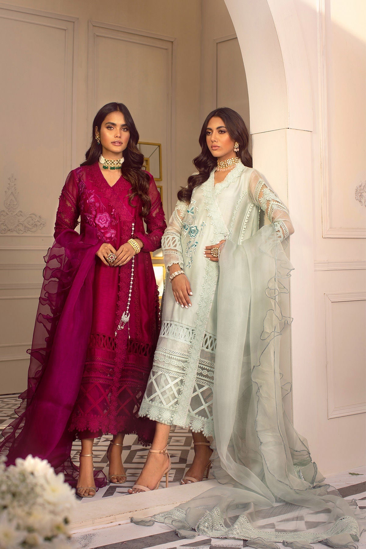 Annus Abrar | Designer Picks 24 | CALLA-CRANBERRY - House Of Hania