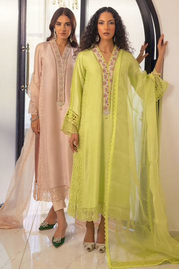 Annus Abrar | Designer Picks 24 | RAYLA KIWI GREEN - SHIRT AND PANTS - House Of Hania