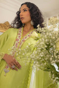 Annus Abrar | Designer Picks 24 | RAYLA KIWI GREEN - SHIRT AND PANTS - House Of Hania