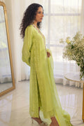 Annus Abrar | Designer Picks 24 | RAYLA KIWI GREEN - SHIRT AND PANTS - House Of Hania
