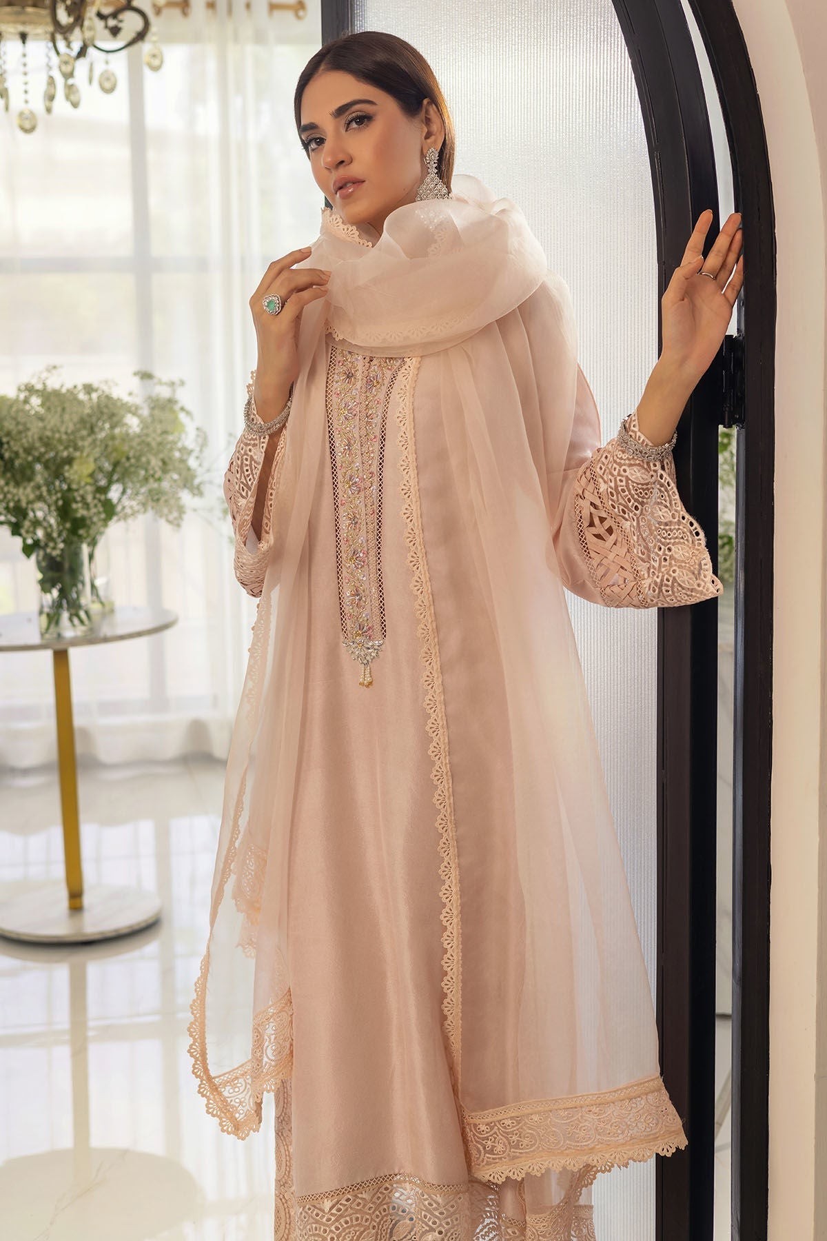 Annus Abrar | Designer Picks 24 | RAYLA SAND - SHIRT AND PANTS - House Of Hania