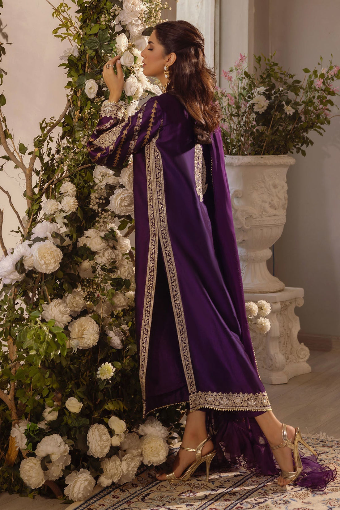 Annus Abrar | Designer Picks 24 | VISAAL AUBERGINE - SHIRT AND DUPATTA - House Of Hania