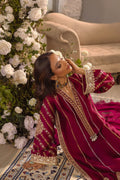 Annus Abrar | Designer Picks 24 | VISAAL CRANBERRY-SHIRT AND DUPATTA - House Of Hania