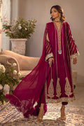Annus Abrar | Designer Picks 24 | VISAAL CRANBERRY-SHIRT AND DUPATTA - House Of Hania