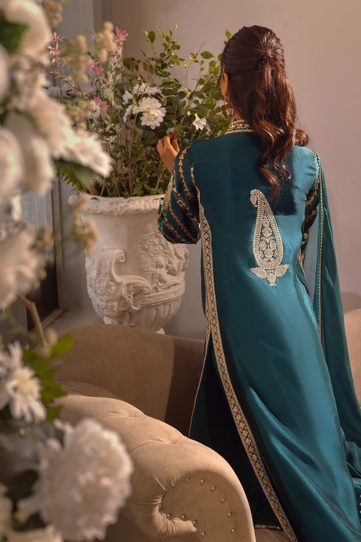 Annus Abrar | Designer Picks 24 | VISAAL EMERALD - SHIRT AND DUPATTA - House Of Hania