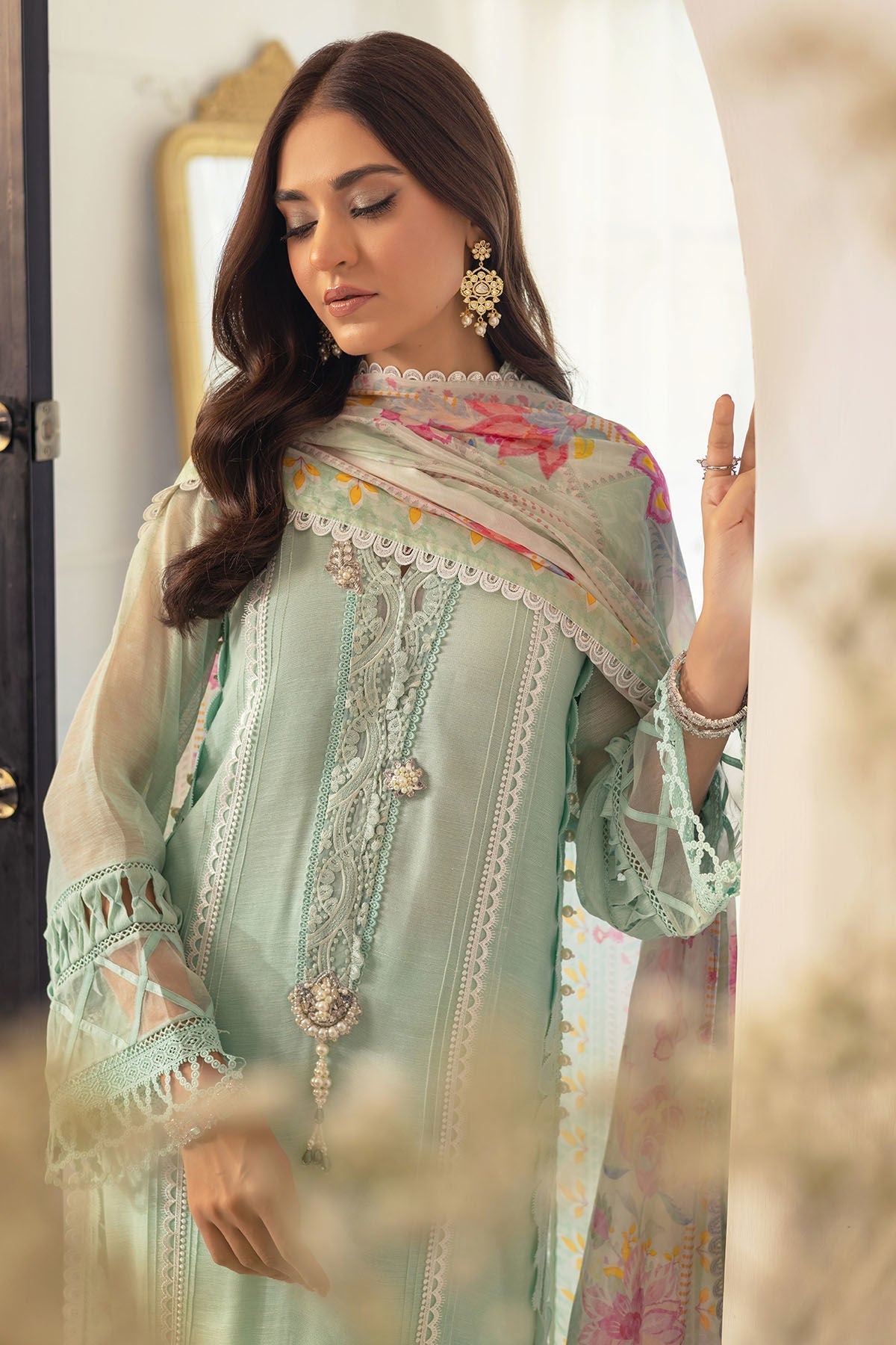 Annus Abrar | Designer Picks 24 | ZIKASHA - SHIRT, PANTS AND DUPATTA - House Of Hania