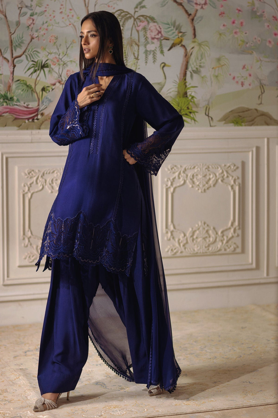 Annus Abrar | Elemental Festive | Baraan (Shirt, Pants and Dupatta) - House Of Hania