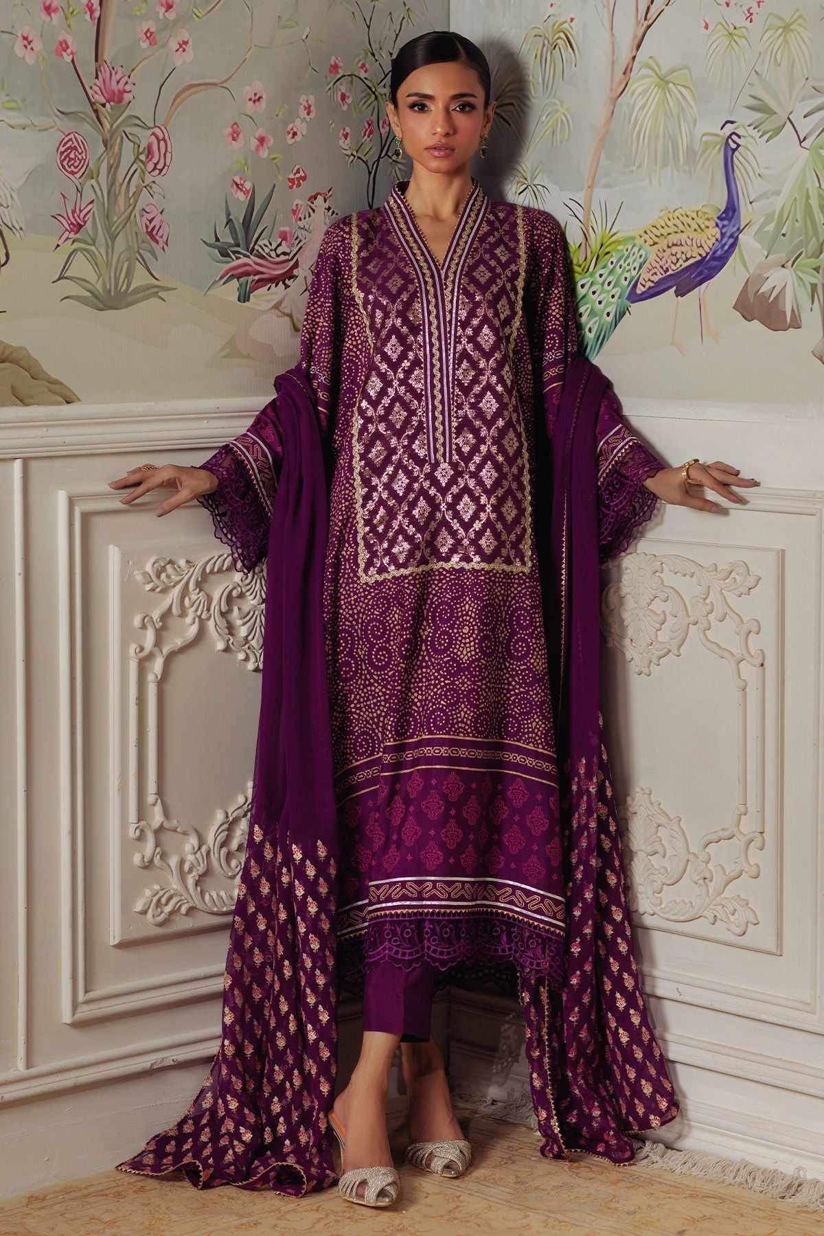 Annus Abrar | Elemental Festive | Hurmia (Shirt, Pants and Dupatta) - House Of Hania