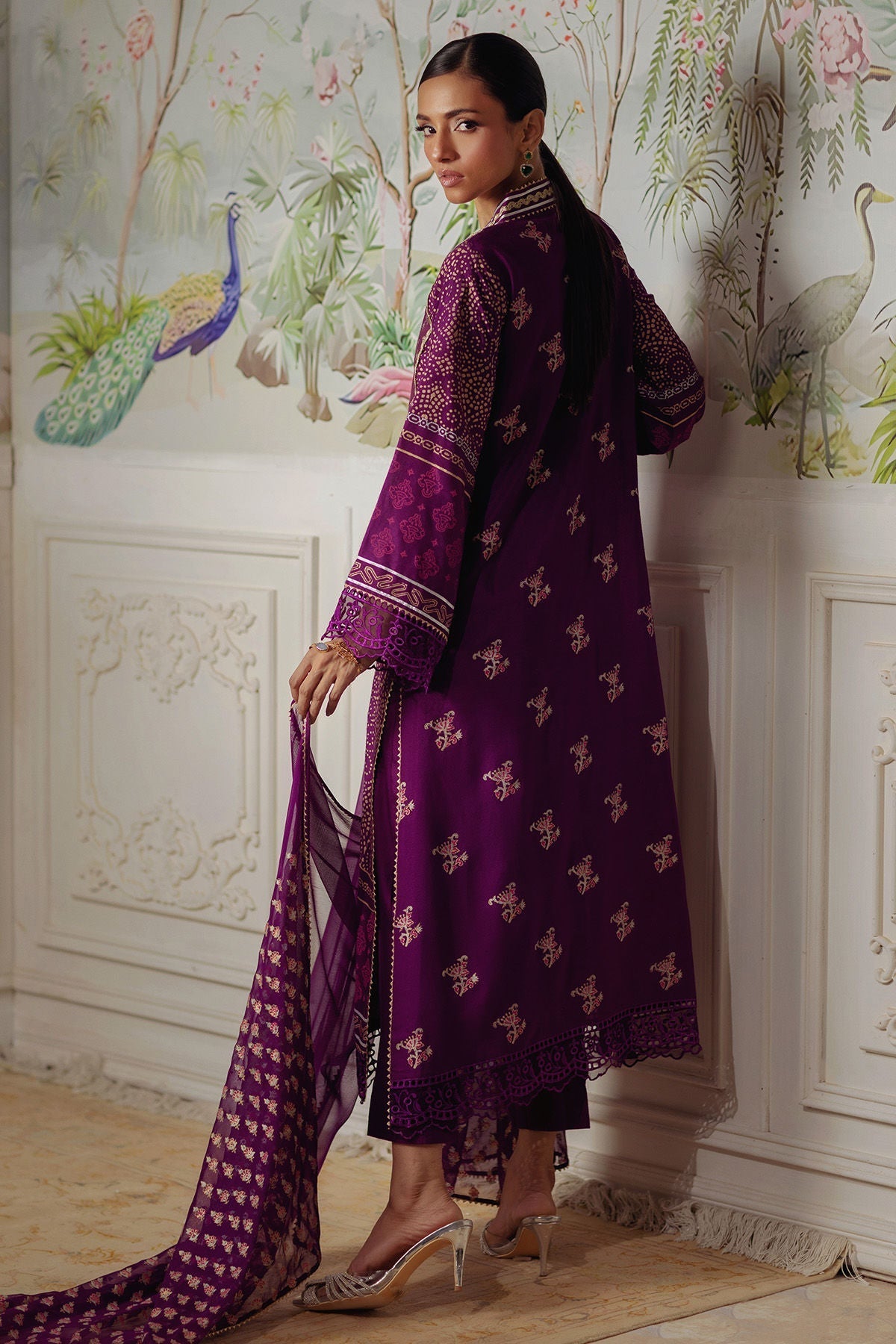 Annus Abrar | Elemental Festive | Hurmia (Shirt, Pants and Dupatta) - House Of Hania