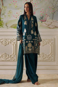 Annus Abrar | Elemental Festive | Qirat (Shirt, Pants and Dupatta) - House Of Hania