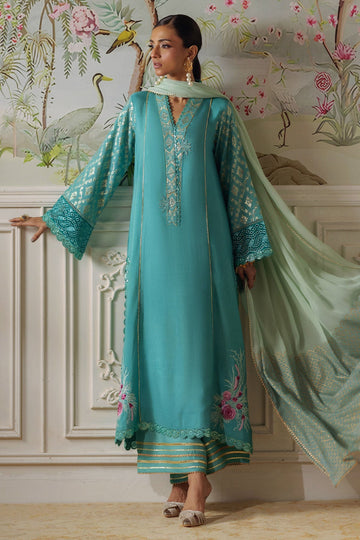 Annus Abrar | Elemental Festive | Reshaal (Shirt, Pants and Dupatta) - House Of Hania