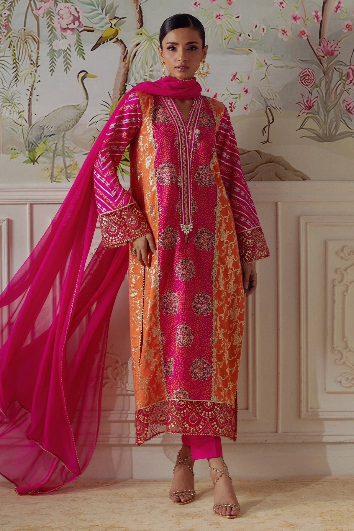 Annus Abrar | Elemental Festive | Rumniya (Shirt, Pants and Dupatta) - House Of Hania