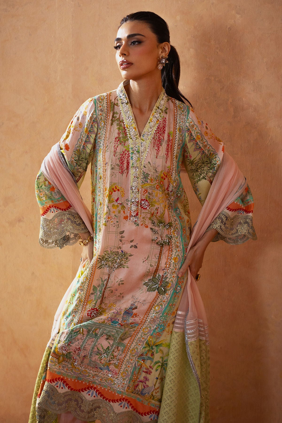 Annus Abrar | Lima Luxe Silk | Eira (Shirt and Pants) - House Of Hania