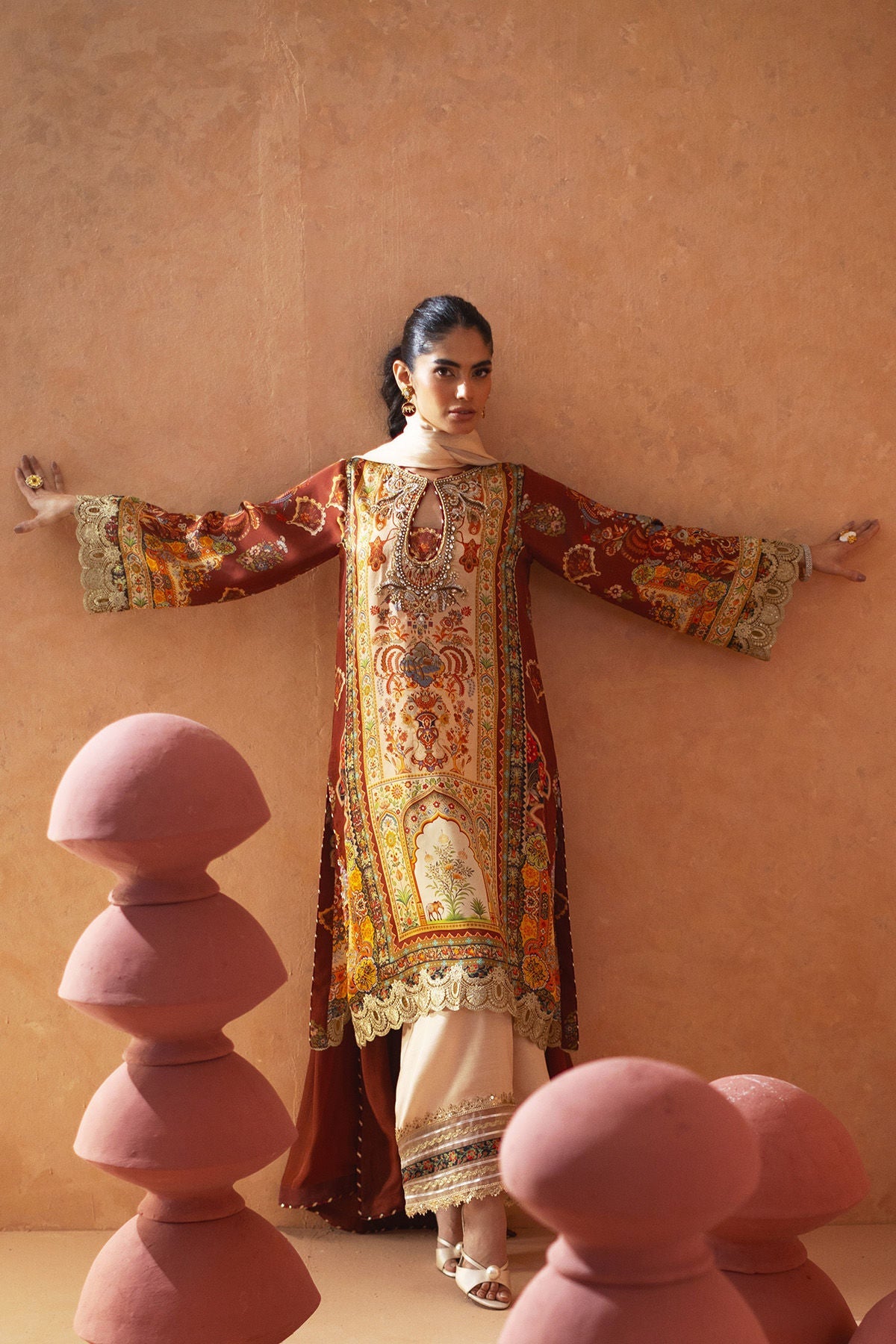 Annus Abrar | Lima Luxe Silk | Kaira (Shirt and Dupatta) - House Of Hania