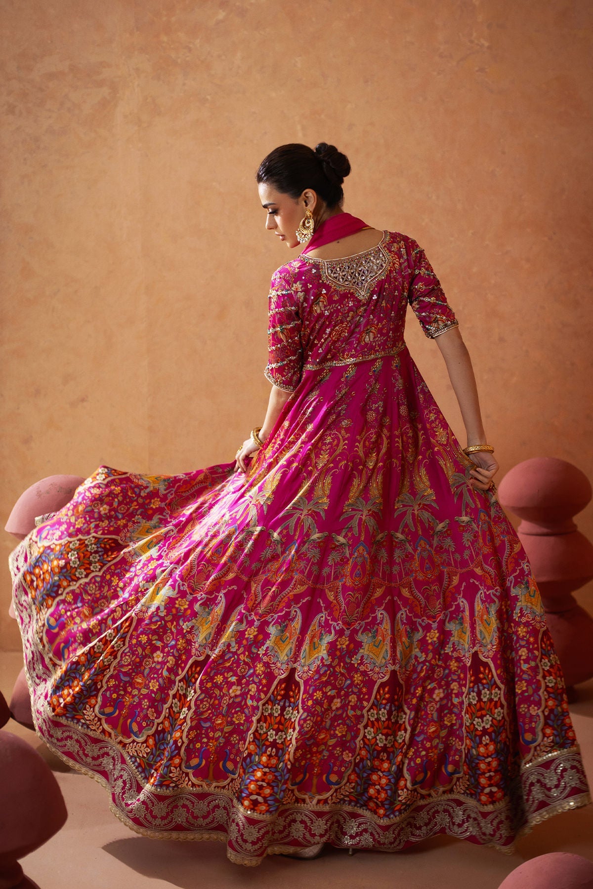 Annus Abrar | Lima Luxe Silk | Relana Kalidar (Kalidar, Pants and Dupatta) - House Of Hania