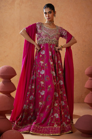 Annus Abrar | Lima Luxe Silk | Roshanay Kalidar (Kalidar, Pants and Dupatta) - House Of Hania