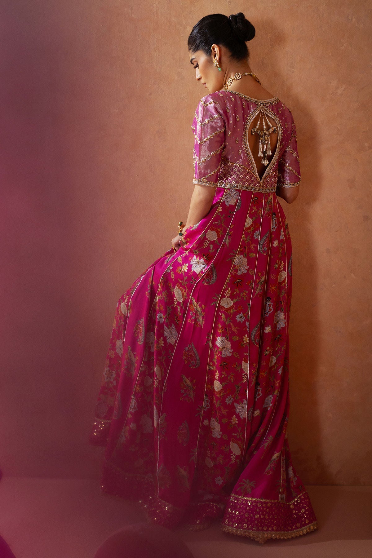 Annus Abrar | Lima Luxe Silk | Roshanay Kalidar (Kalidar, Pants and Dupatta) - House Of Hania
