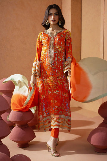 Annus Abrar | Lima Luxe Silk | Urisha (Shirt, Pants and Dupatta) - House Of Hania