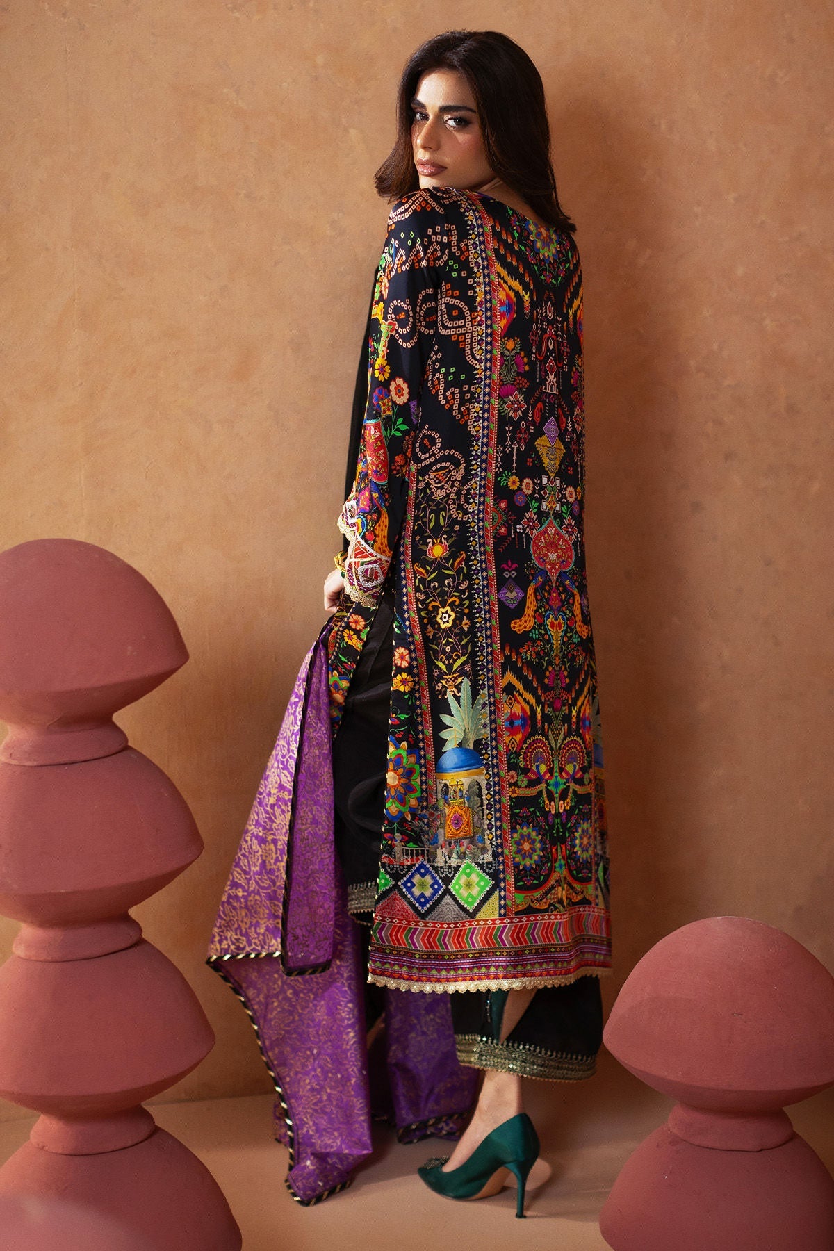 Annus Abrar | Lima Luxe Silk | Veda (Shirt and Dupatta) - House Of Hania