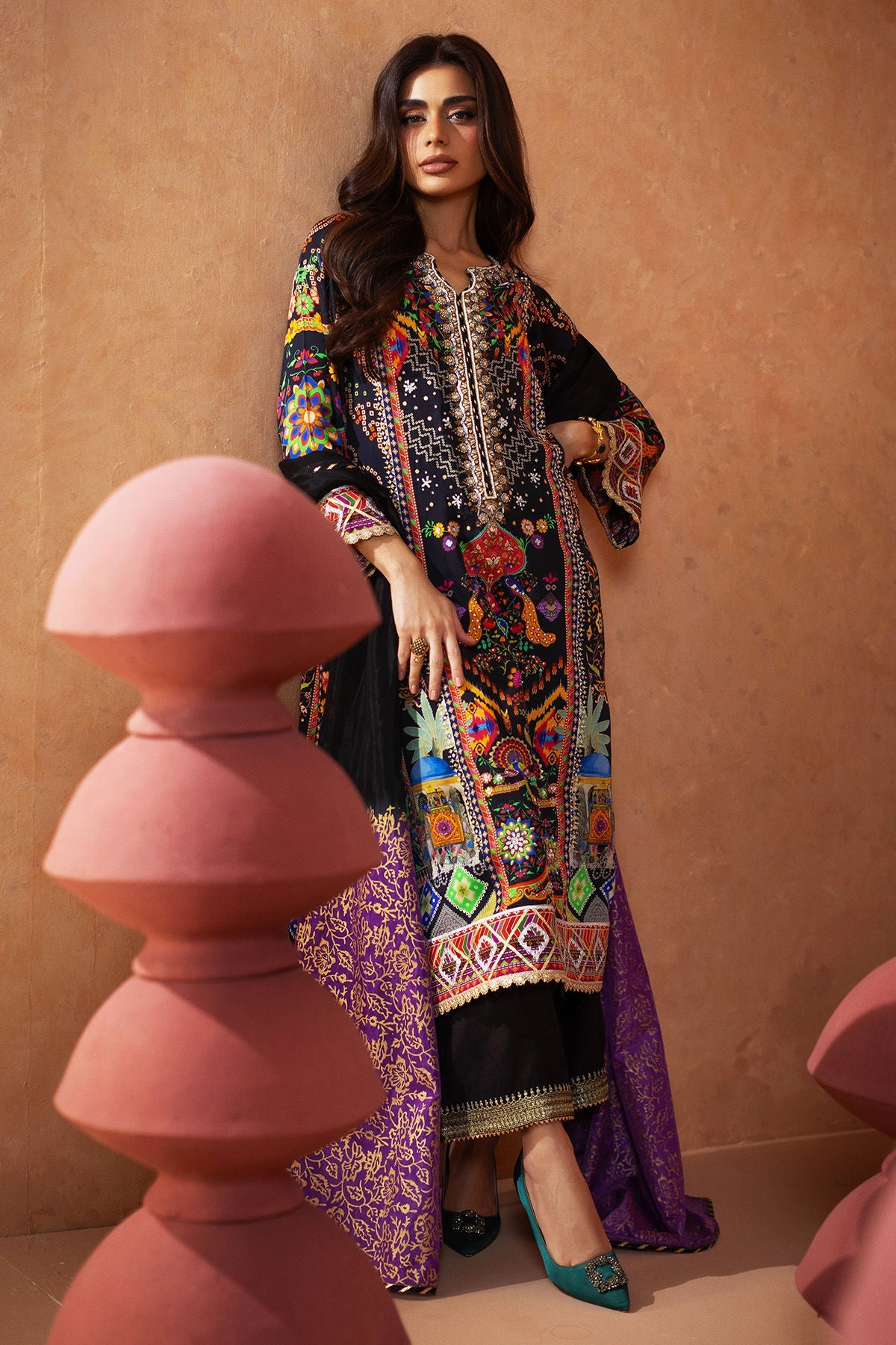Annus Abrar | Lima Luxe Silk | Veda (Shirt and Dupatta) - House Of Hania