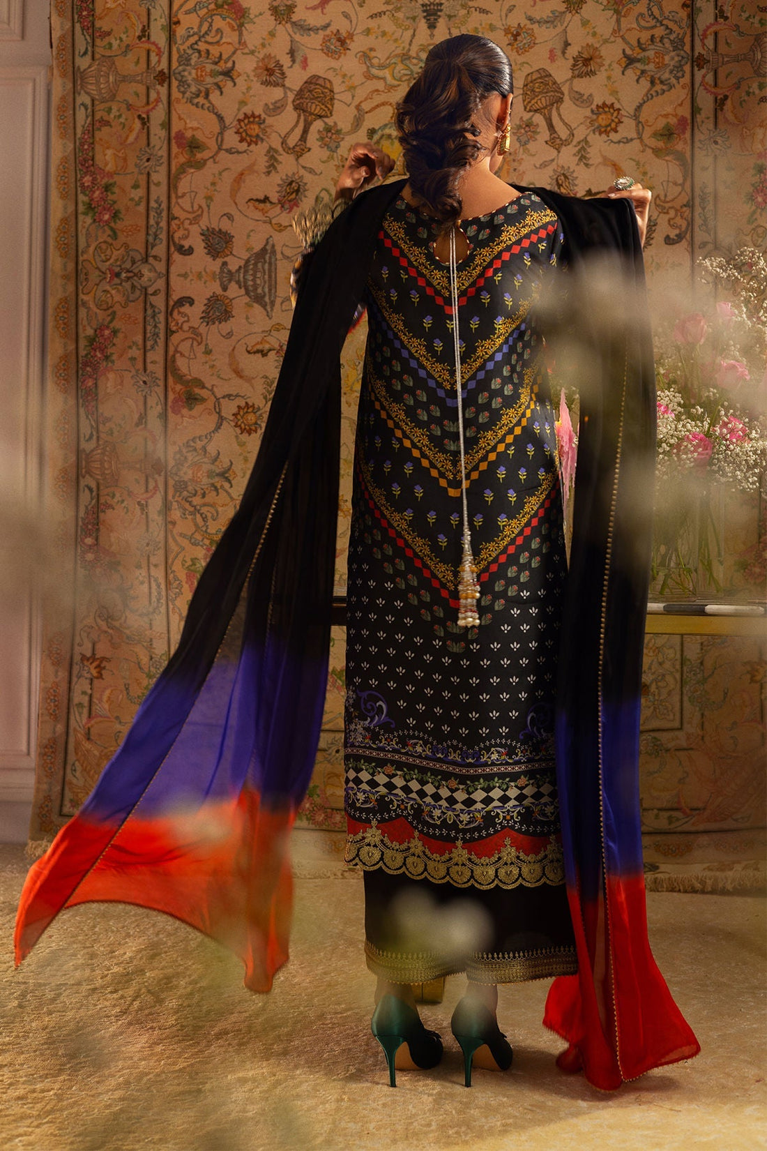 Annus Abrar | Lime Luxe Silk | Anya - House Of Hania