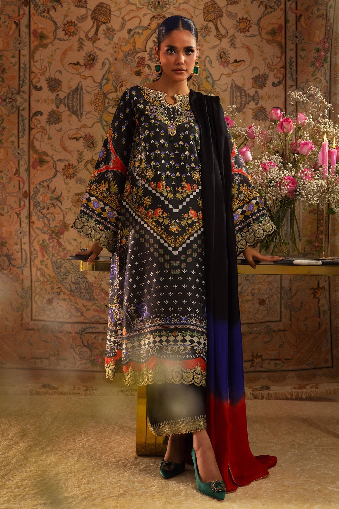 Annus Abrar | Lime Luxe Silk | Anya - House Of Hania