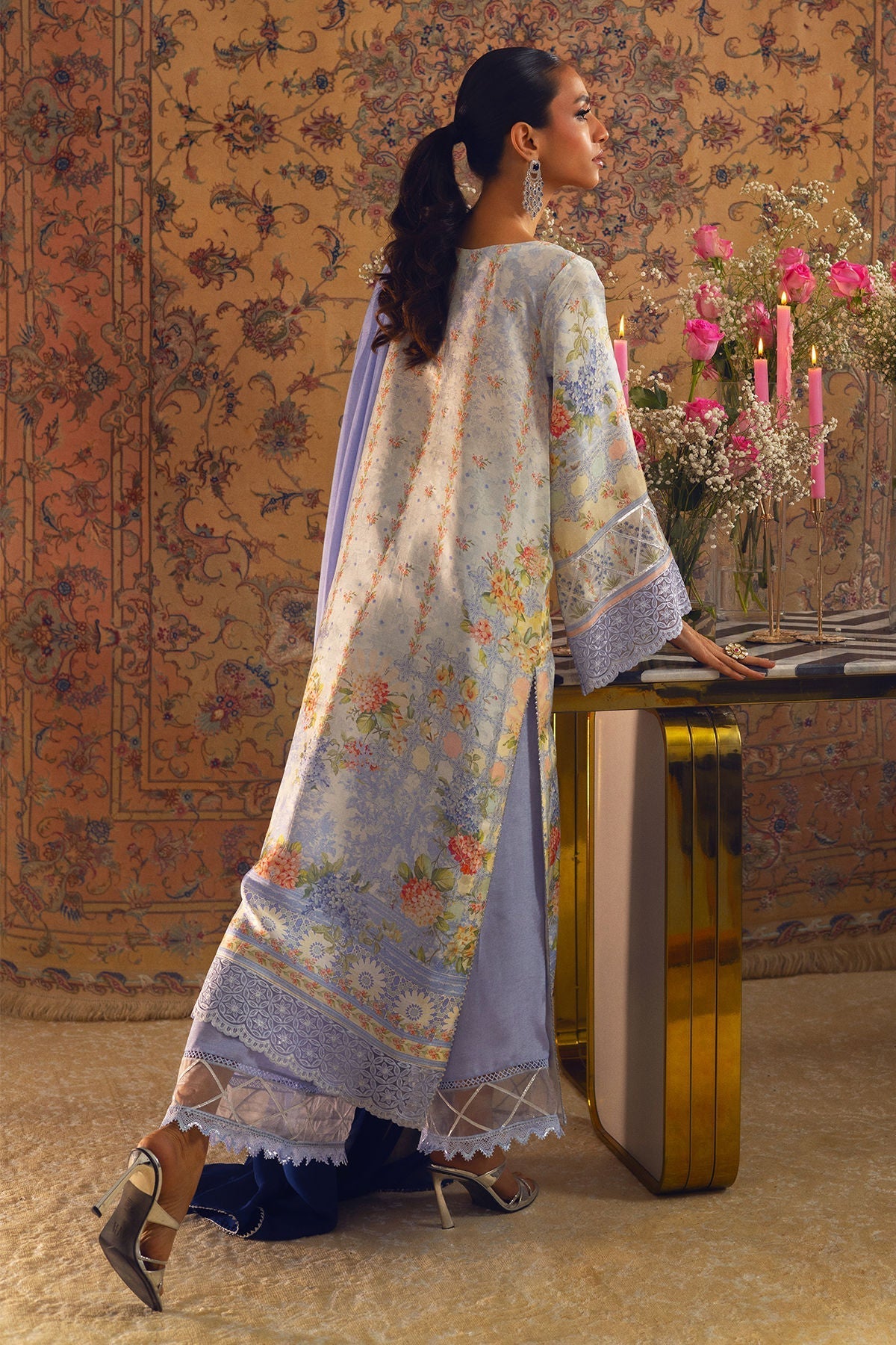 Annus Abrar | Lime Luxe Silk |  Elmira - House Of Hania