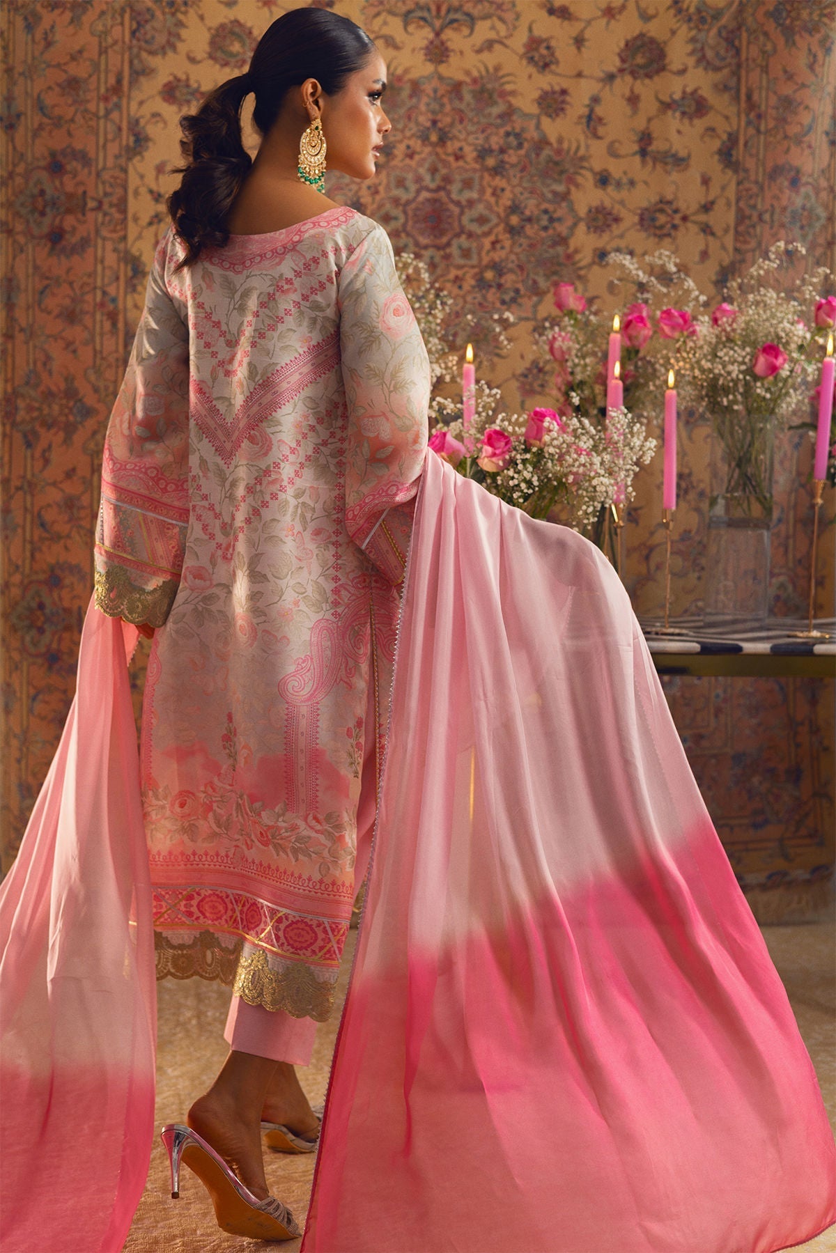 Annus Abrar | Lime Luxe Silk | Kira - House Of Hania